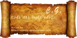 Czédli Győző névjegykártya